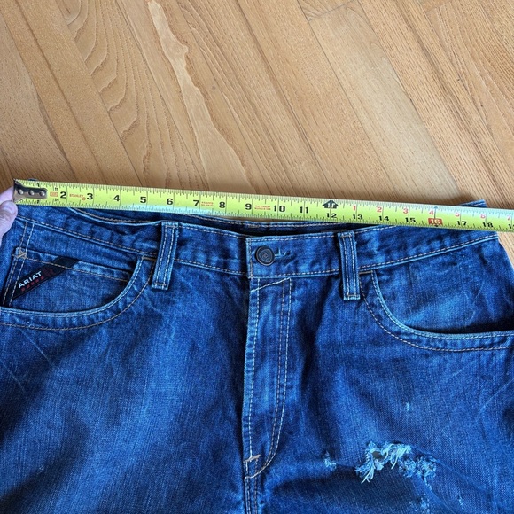 Ariat M4 Jeans Relaxed Boot Cut Mens 36x32 Blue Dark Wash Denim Pants 36 x 30 31 - Picture 10 of 11